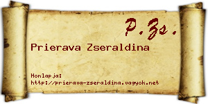Prierava Zseraldina névjegykártya